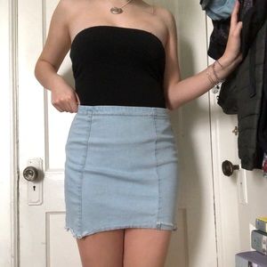Jean mini skirt